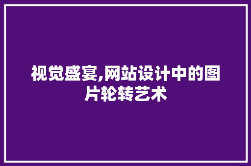 视觉盛宴,网站设计中的图片轮转艺术