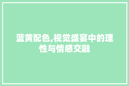 蓝黄配色,视觉盛宴中的理性与情感交融