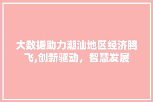 大数据助力潮汕地区经济腾飞,创新驱动，智慧发展 SEO教程