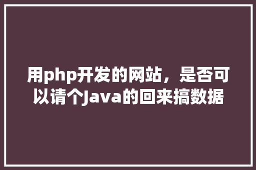 用php开发的网站，是否可以请个Java的回来搞数据库「web后端同步数据库有哪些」 用php开发的网站，是否可以请个Java的回来搞数据库「web后端同步数据库有哪些」 SEO教程
