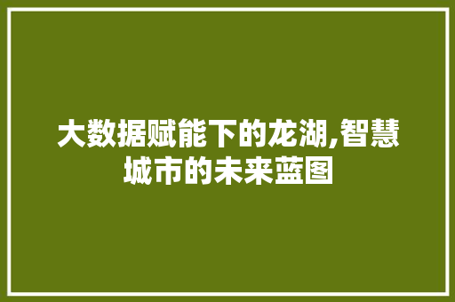 大数据赋能下的龙湖,智慧城市的未来蓝图