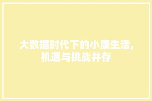 大数据时代下的小康生活,机遇与挑战并存 友链在线