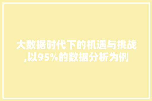 大数据时代下的机遇与挑战,以95%的数据分析为例