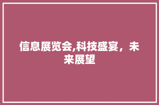 信息展览会,科技盛宴，未来展望 SEO教程