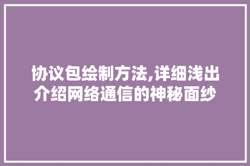协议包绘制方法,详细浅出介绍网络通信的神秘面纱 SEO教程