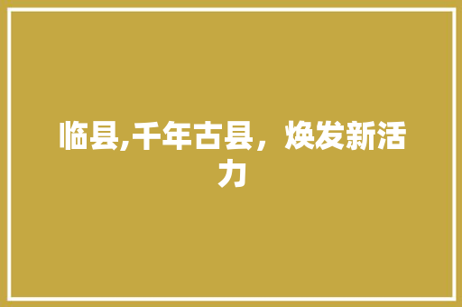 临县,千年古县，焕发新活力 服务器/数据库