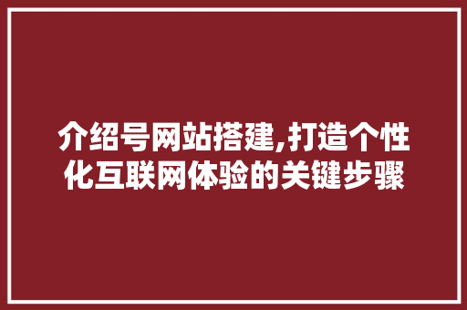 介绍号网站搭建,打造个性化互联网体验的关键步骤 友链在线