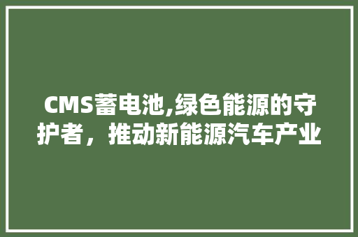 CMS蓄电池,绿色能源的守护者，推动新能源汽车产业发展 服务器/数据库