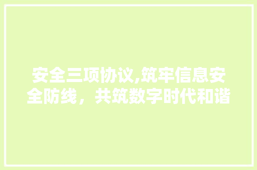 安全三项协议,筑牢信息安全防线，共筑数字时代和谐家园