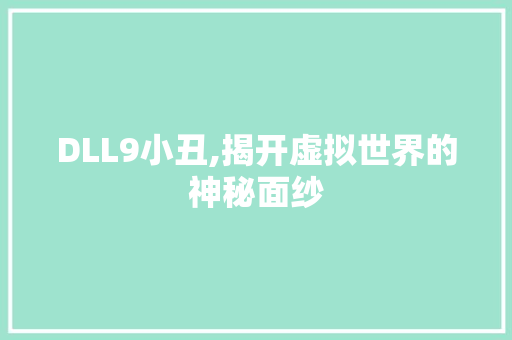 DLL9小丑,揭开虚拟世界的神秘面纱