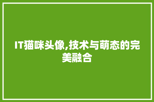 IT猫咪头像,技术与萌态的完美融合 Web前端