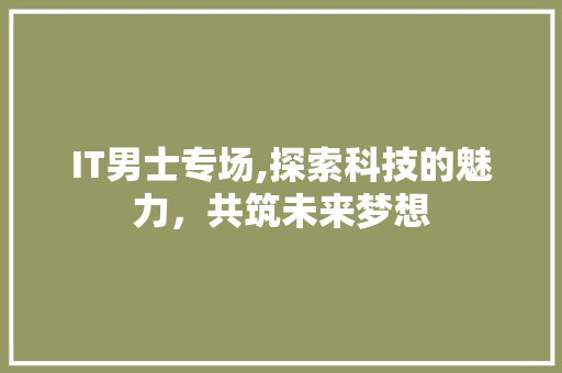 IT男士专场,探索科技的魅力，共筑未来梦想 友链在线