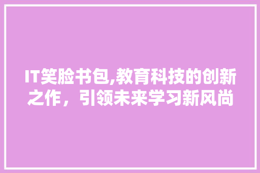 IT笑脸书包,教育科技的创新之作，引领未来学习新风尚