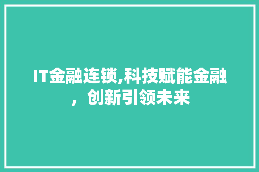 IT金融连锁,科技赋能金融，创新引领未来 WordPress教程