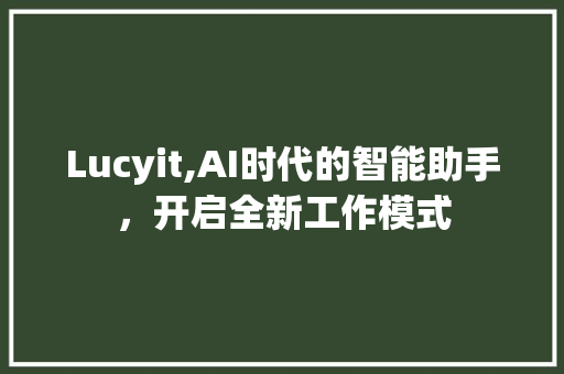 Lucyit,AI时代的智能助手，开启全新工作模式