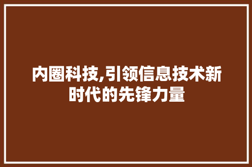 内圈科技,引领信息技术新时代的先锋力量