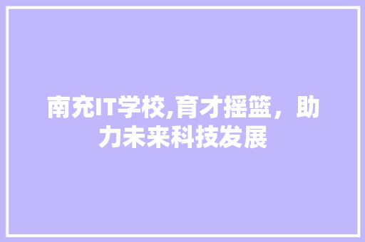 南充IT学校,育才摇篮，助力未来科技发展