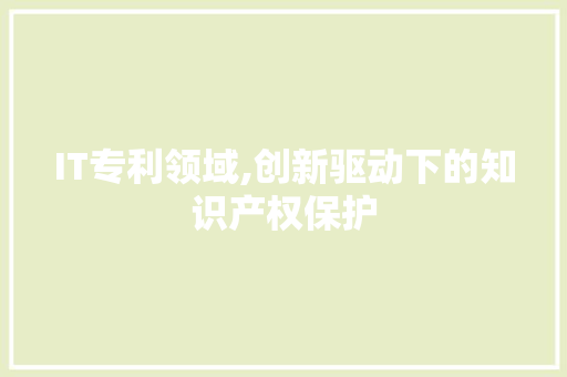 IT专利领域,创新驱动下的知识产权保护 Web前端
