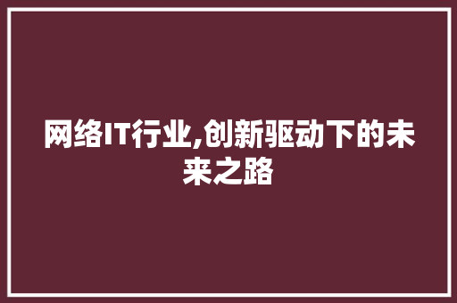 网络IT行业,创新驱动下的未来之路