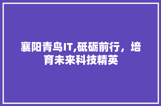 襄阳青鸟IT,砥砺前行，培育未来科技精英 Web前端