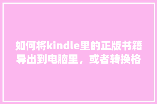 如何将kindle里的正版书籍导出到电脑里，或者转换格式成pdf「wordpress教程 全套」