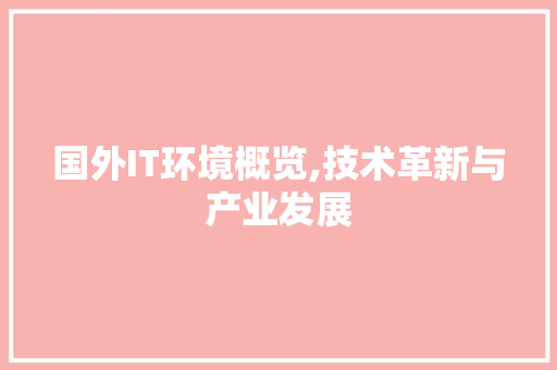 国外IT环境概览,技术革新与产业发展