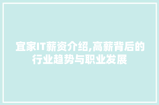 宜家IT薪资介绍,高薪背后的行业趋势与职业发展 建站教程