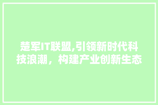 楚军IT联盟,引领新时代科技浪潮，构建产业创新生态 SEO教程