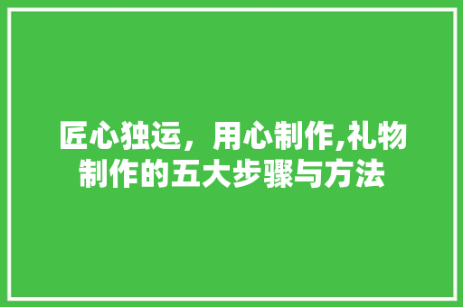 匠心独运，用心制作,礼物制作的五大步骤与方法 友链在线