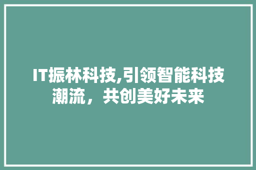 IT振林科技,引领智能科技潮流，共创美好未来