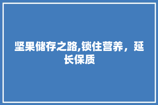 坚果储存之路,锁住营养，延长保质 建站教程