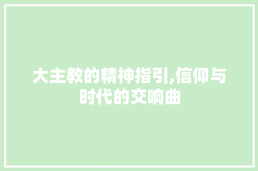 大主教的精神指引,信仰与时代的交响曲