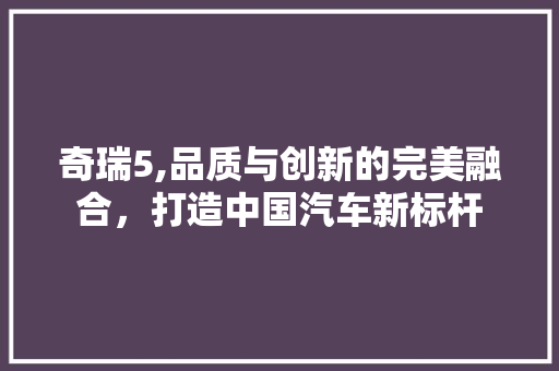 奇瑞5,品质与创新的完美融合，打造中国汽车新标杆 SEO教程
