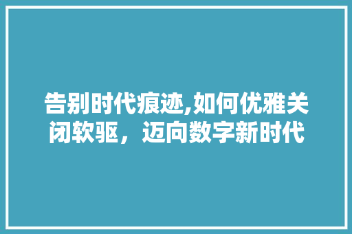 告别时代痕迹,如何优雅关闭软驱，迈向数字新时代