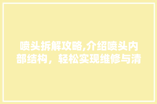 喷头拆解攻略,介绍喷头内部结构，轻松实现维修与清洁 服务器/数据库