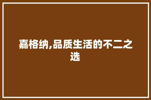嘉格纳,品质生活的不二之选 SEO教程