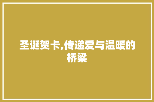 圣诞贺卡,传递爱与温暖的桥梁 Web前端