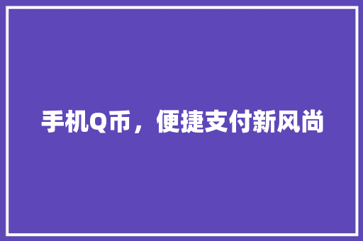 手机Q币，便捷支付新风尚 WordPress教程