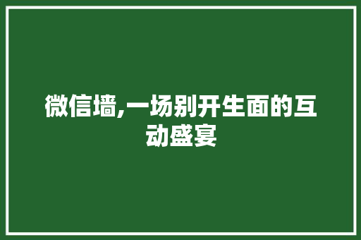 微信墙,一场别开生面的互动盛宴 建站教程