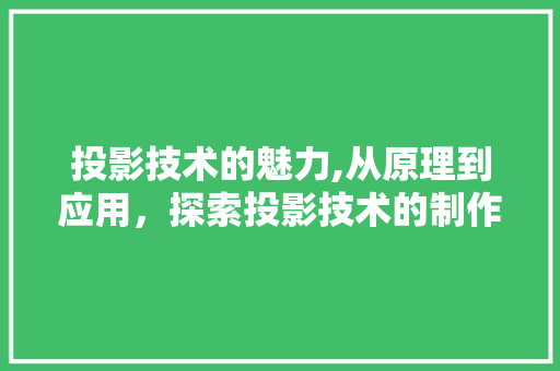 投影技术的魅力,从原理到应用，探索投影技术的制作艺术 建站教程