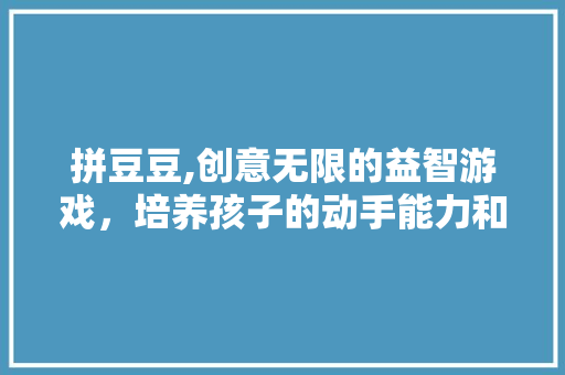 拼豆豆,创意无限的益智游戏，培养孩子的动手能力和创造力 友链在线