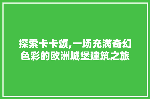 探索卡卡颂,一场充满奇幻色彩的欧洲城堡建筑之旅 WordPress教程