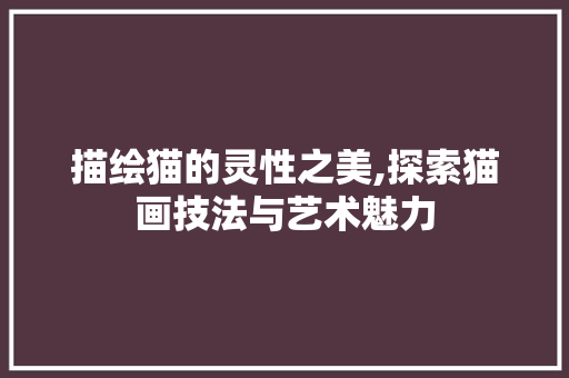 描绘猫的灵性之美,探索猫画技法与艺术魅力 Web前端