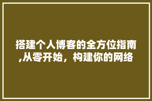 搭建个人博客的全方位指南,从零开始，构建你的网络家园 服务器/数据库