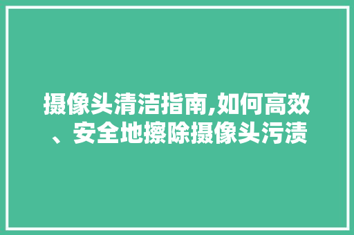 摄像头清洁指南,如何高效、安全地擦除摄像头污渍 服务器/数据库