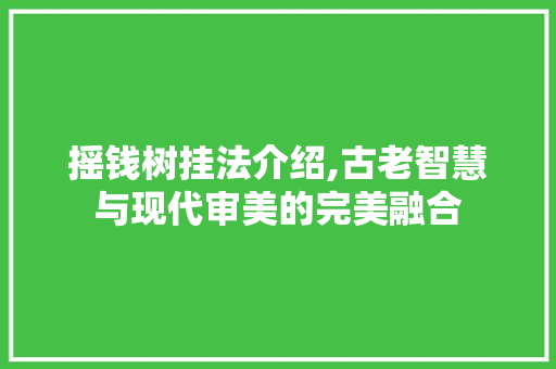 摇钱树挂法介绍,古老智慧与现代审美的完美融合