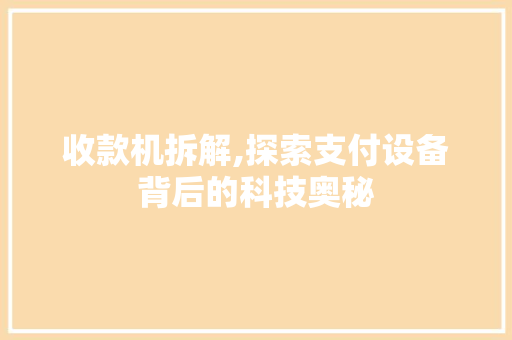 收款机拆解,探索支付设备背后的科技奥秘