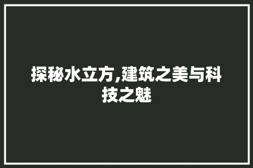 探秘水立方,建筑之美与科技之魅 建站教程