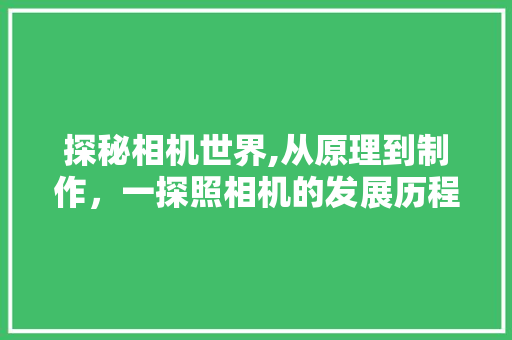 探秘相机世界,从原理到制作，一探照相机的发展历程