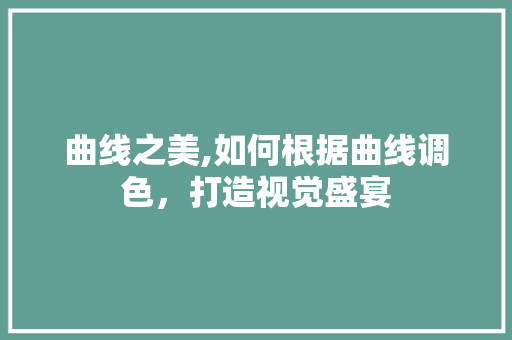 曲线之美,如何根据曲线调色，打造视觉盛宴 WordPress教程